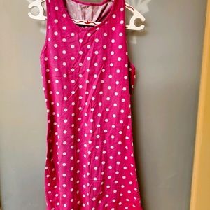Girls pink nodded back shirt dress